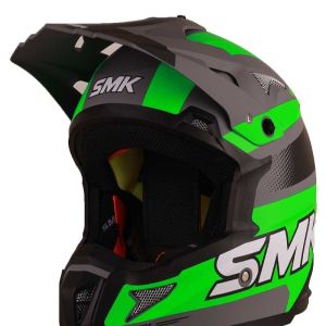 کلاه کاسکت کراسی SMK آلترا ایکس تروتل مدل سبز مشکی MA682