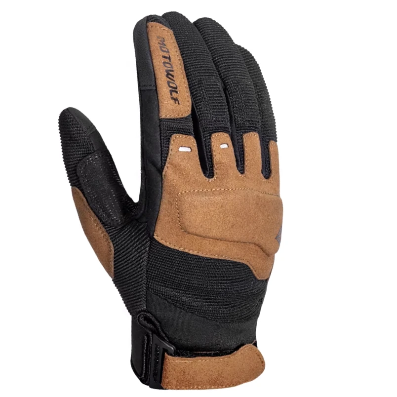 دستکش چهارفصل موتورسواری MOTOWOLF مدل BLACK BROWN دستکش چهارفصل موتورسواری MOTOWOLF مدل BLACK BROWN