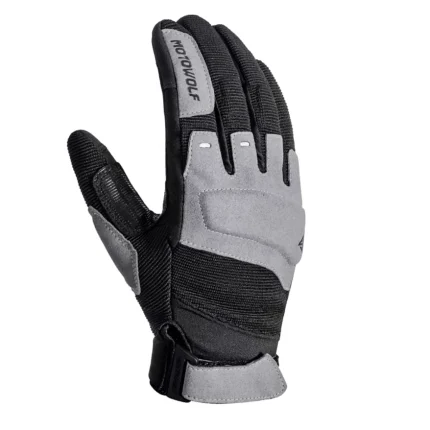 دستکش چهارفصل موتورسواری MOTOWOLF مدل BLACK GRAY