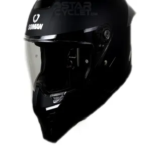 کلاه کاسکت فک ثابت SOMAN مدل H10 MATT BLACK