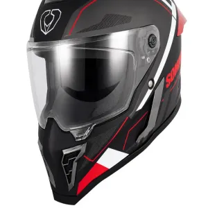 کلاه کاسکت فک ثابت SOMAN مدل H10 BLACK RED