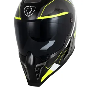 کلاه کاسکت فک ثابت SOMAN مدل H10 BLACK YELLOW