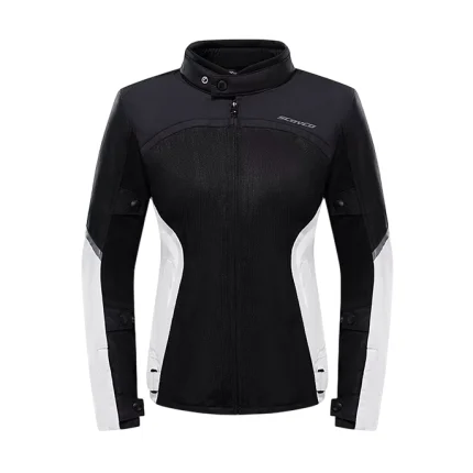 کاپشن موتورسواری زنانه SCOYCO مدل JK206W BLACK WHITE