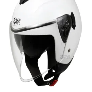 کلاه کاسکت بدون فک FLASH مدل 852 GLOSSY WHITE