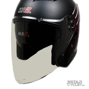 کلاه کاسکت بدون فک MA2 مدل 952 MATT BLACK WHITE