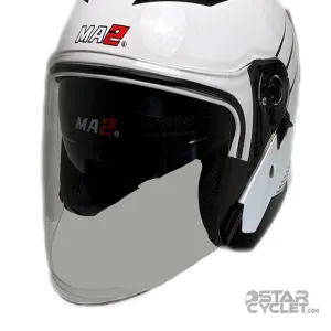 کلاه کاسکت بدون فک MA2 مدل 952 SHINY WHITE BLACK کلاه کاسکت بدون فک MA2 مدل 952 SHINY WHITE BLACK