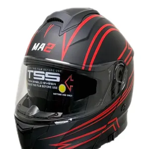 کلاه کاسکت فک متحرک MA2 مدل 965 GRAPHIC MATT RED
