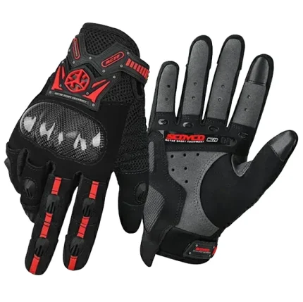 دستکش چهارفصل موتورسواری اسکایکو مدل MC20WP BLACK RED