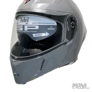 کلاه کاسکت فک متحرک steelbird مدل sba20 SHINE GRAY کلاه کاسکت فک متحرک steelbird مدل sba20 SHINE GRAY