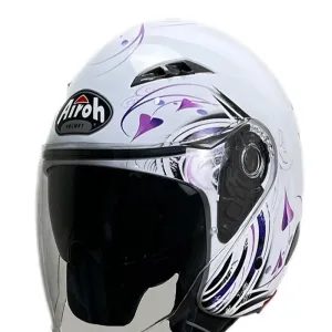 کلاه کاسکت بدون فک AIROH مدل city one WHITE purple کلاه کاسکت بدون فک AIROH مدل city one WHITE purple