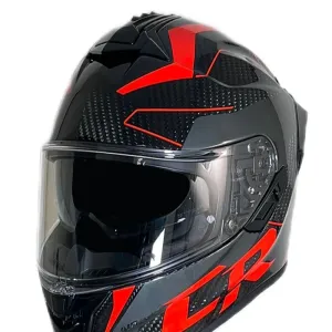 کلاه کاسکت فک ثابت RAPIDO مدل 101SV CARBON GLOSSY RED