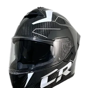 کلاه کاسکت فک ثابت RAPIDO مدل 101SV CARBON GLOSSY WHITE