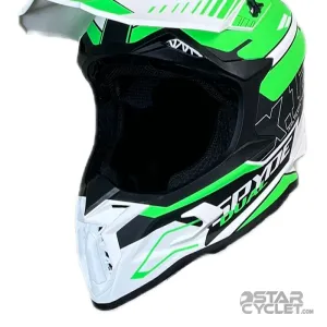 کلاه کاسکت کراسی RAPIDO مدل 635 MATT BLACK GREEN
