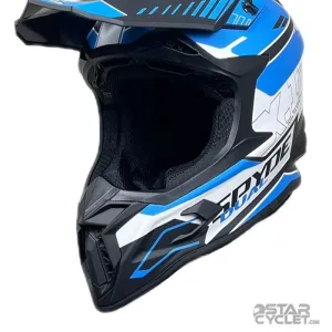 کلاه کاسکت کراسی RAPIDO مدل 635 MATT BLACK BLUE