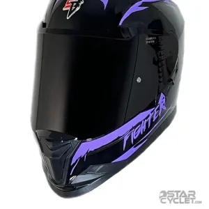 کلاه کاسکت فک ثابت STEELBIRD مدل SBH57 FIGHTER GLOSSY BLACK PURPLE کلاه کاسکت فک ثابت STEELBIRD مدل SBH57 FIGHTER GLOSSY BLACK PURPLE