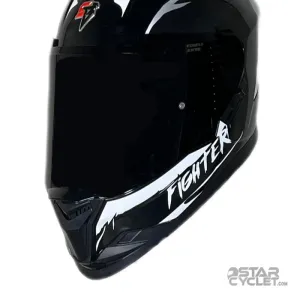 کلاه کاسکت فک ثابت STEELBIRD مدل SBH57 FIGHTER GLOSSY BLACK WHITE