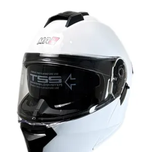 کلاه کاسکت فک متحرک MA2 مدل 963 BRIGHT WHITE