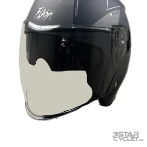 کلاه کاسکت بدون فک FLASH مدل 852 MATT BLACK GRAY 46#A