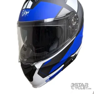 کلاه کاسکت فک متحرک FLASH مدل 935 SV MATT WHITE BLUE 5#C