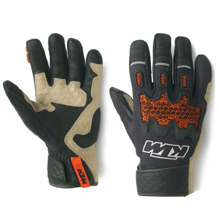 دستکش چهارفصل موتورسواری KTM مدل ADV R V2 BLACK CREAM