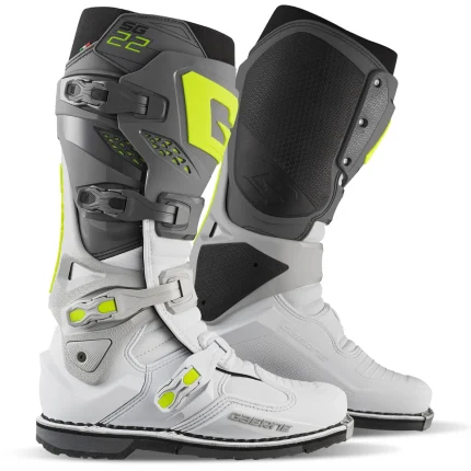 بوت کراسی موتورسواری GAERNE مدل SG22 WHITE GRAY GREEN