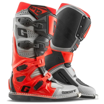 بوت کراسی موتورسواری GAERNE مدل SG12 GRAY RED BLACK