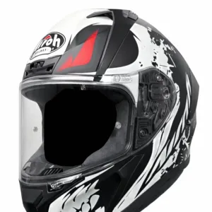کلاه کاسکت فک ثابت AIROH مدل VALOR MATT BLACK WHITE VENOM