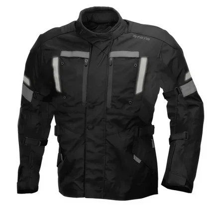 کاپشن چهارفصل موتورسواری استیت تورینگ موژولار BLACK WHITE