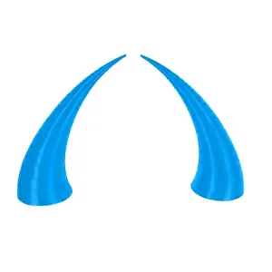 شاخ کلاه کاسکت آبی روشن مدل H52