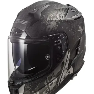 کلاه کاسکت فک ثابت ال اس تو مدل CHALLENGER BLACK BEIGE