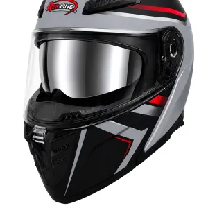 کلاه کاسکت فک متحرک ردلاین مدل 16-960 MATT BLACK RED GRAY PASSION کلاه کاسکت فک متحرک ردلاین مدل 16-960 MATT BLACK RED GRAY PASSION