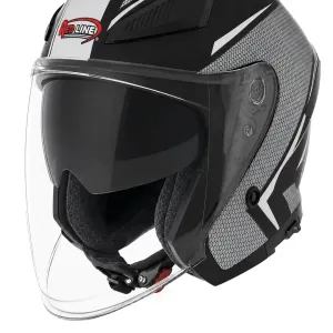 کلاه کاسکت بدون فک ردلاین مدل 12-965 MATT BLACK GRAY SANE