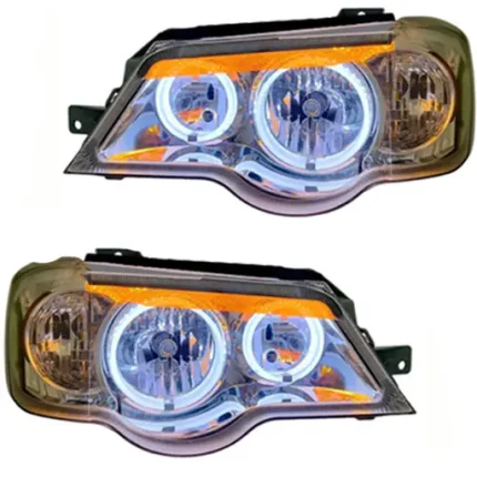چراغ جلو اسپرت پراید 132 مدرن مدل 3D-BMW سفید انبه ای داخل فابریک بدون موتور دو عددی