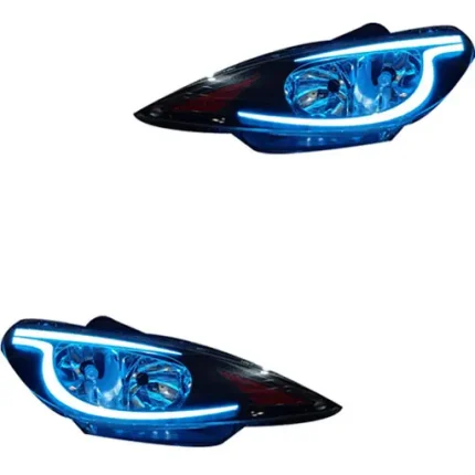 چراغ جلو اسپرت پژو 206 کروز مدل SUBARU مولتی کالر (ریموت دار) بدون موتور دو عددی