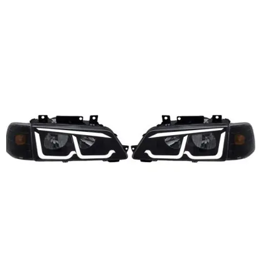 چراغ جلو اسپرت سمند LX طرح BMW تمام پلکسی (چپ و راست) سفید چراغ جلو اسپرت سمند LX طرح BMW تمام پلکسی (چپ و راست) سفید