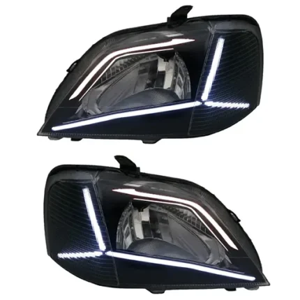 چراغ جلو اسپرت ال 90 طرح BENZ تمام پلکسی (چپ و راست) سفید