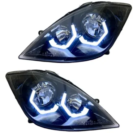 چراغ جلو اسپرت تیبا طرح BMW سه بعدی (چپ و راست) سفید