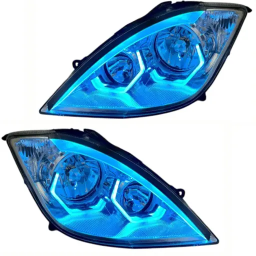 چراغ جلو اسپرت تیبا طرح BMW ابروسه بعدی (چپ و راست) آبی یخی