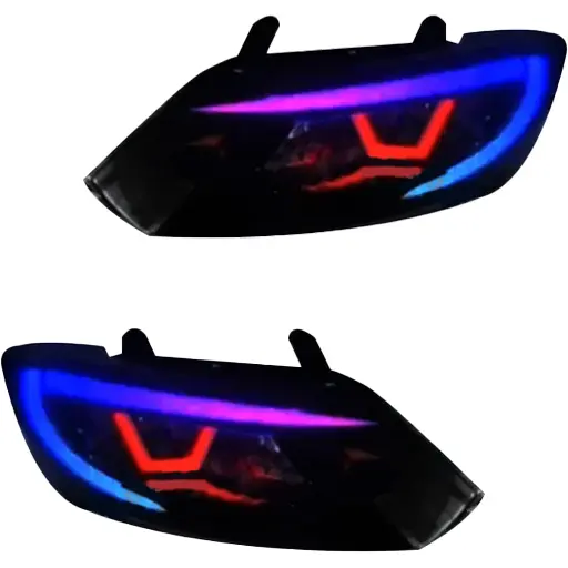 چراغ جلو اسپرت کوییک کروز مدل WRX فول کالر (بلوتوثی) بدون موتور دو عددی