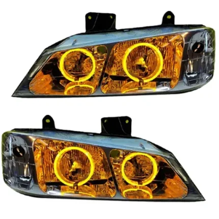 چراغ جلو اسپرت پژو پارس کروز مدل 3D-BMW انبه ای داخل فابریک بدون موتور دو عددی