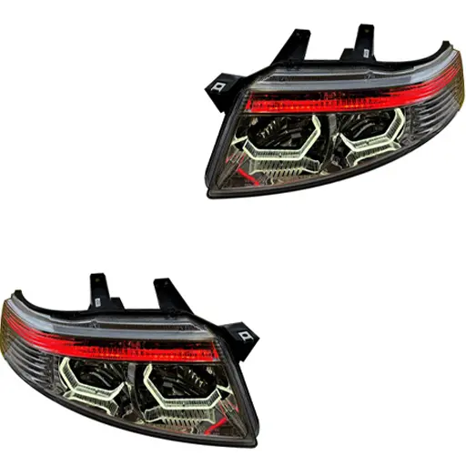 چراغ جلو اسپرت سمند سورن مدرن مدل Hexa-3D سفید قرمز داخل فابریک دوحالته بدون موتور دو عددی چراغ جلو اسپرت سمند سورن مدرن مدل Hexa-3D سفید قرمز داخل فابریک دوحالته بدون موتور دو عددی
