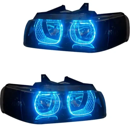 چراغ جلو اسپرت سمند LX کروز مدل 3D-U آبی یخی داخل مشکی بدون موتور دو عددی