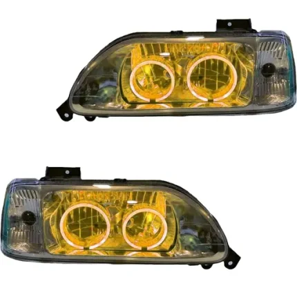 چراغ جلو اسپرت پراید 131 مدرن مدل Bmw-3D انبه ای داخل فابریک بدون موتور دو عددی