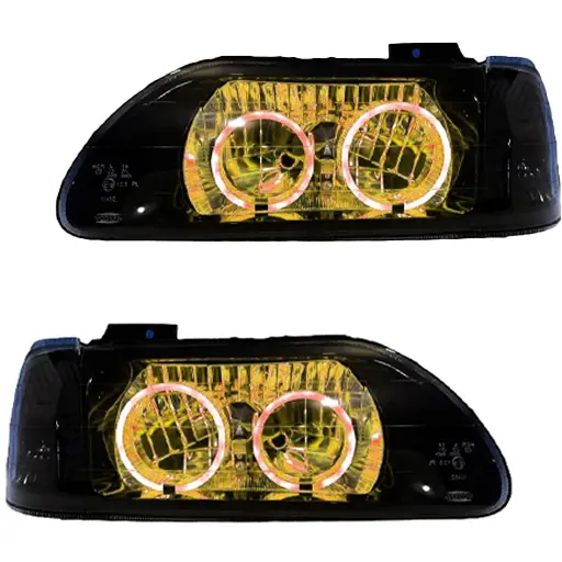 چراغ جلو اسپرت پراید 131 مدرن مدل Bmw-3D انبه ای داخل مشکی بدون موتور دو عددی چراغ جلو اسپرت پراید 131 مدرن مدل Bmw-3D انبه ای داخل مشکی بدون موتور دو عددی