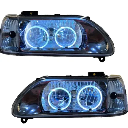 چراغ جلو اسپرت پراید 131 جمع ساز مدل Bmw-3D سفید داخل فابریک بدون موتور دو عددی