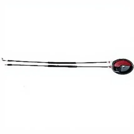 مجموعه قفل و دستگیره داخلی درب عقب کوییک سایپا یدک جدید کابلی (راست) قرمز کد 107906 - P06