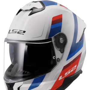 کلاه کاسکت فک ثابت ال اس 2 مدل STREAM2 FF808-2 SHINE WHITE BLUE RED