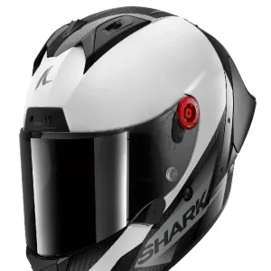 کلاه کاسکت فک ثابت SHARK مدل AERON GP BLANK CARBON WHITE ANTHRACITE