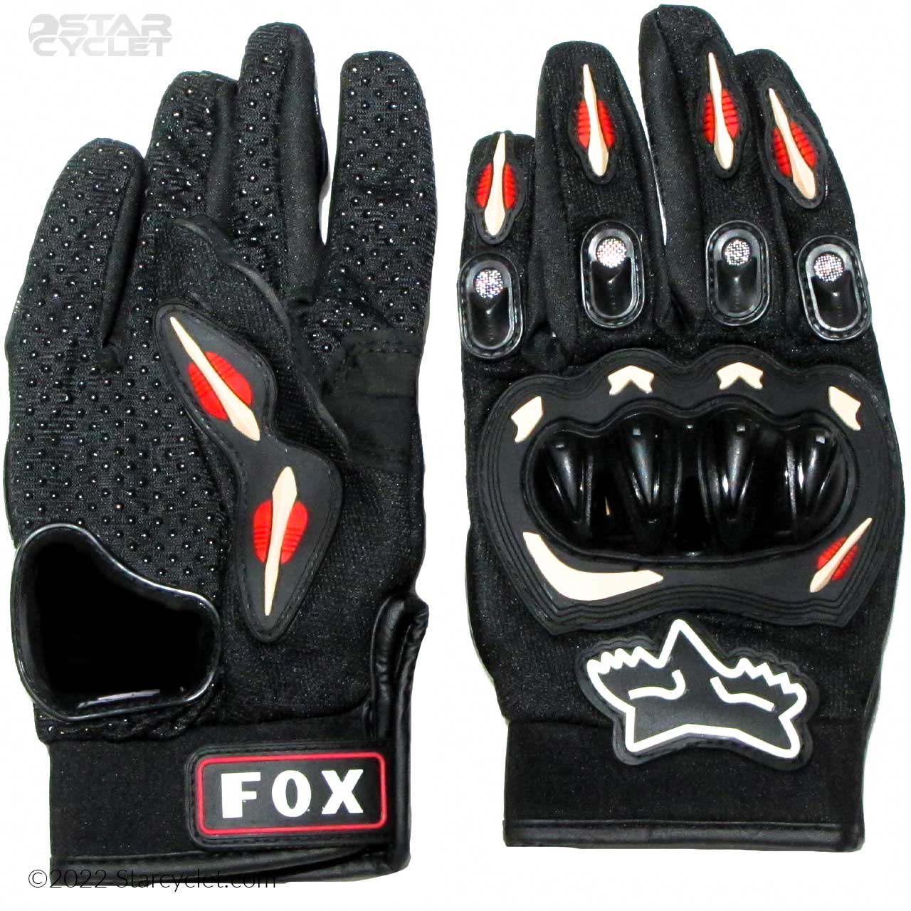 دستکش چهارفصل موتور سواری مدل FOX BLACK