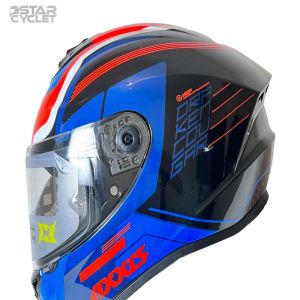 کلاه کاسکت فک ثابت AXXIS مدل SONAR RED-BLUE